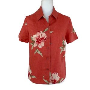 Style & Co. Collection Linen Hawaiian Print Shirt